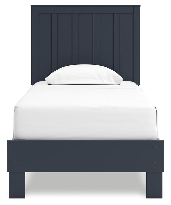 Signature Design Navy Blue Twin Platform Bed