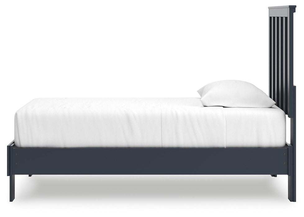 Signature Design Navy Blue Twin Platform Bed