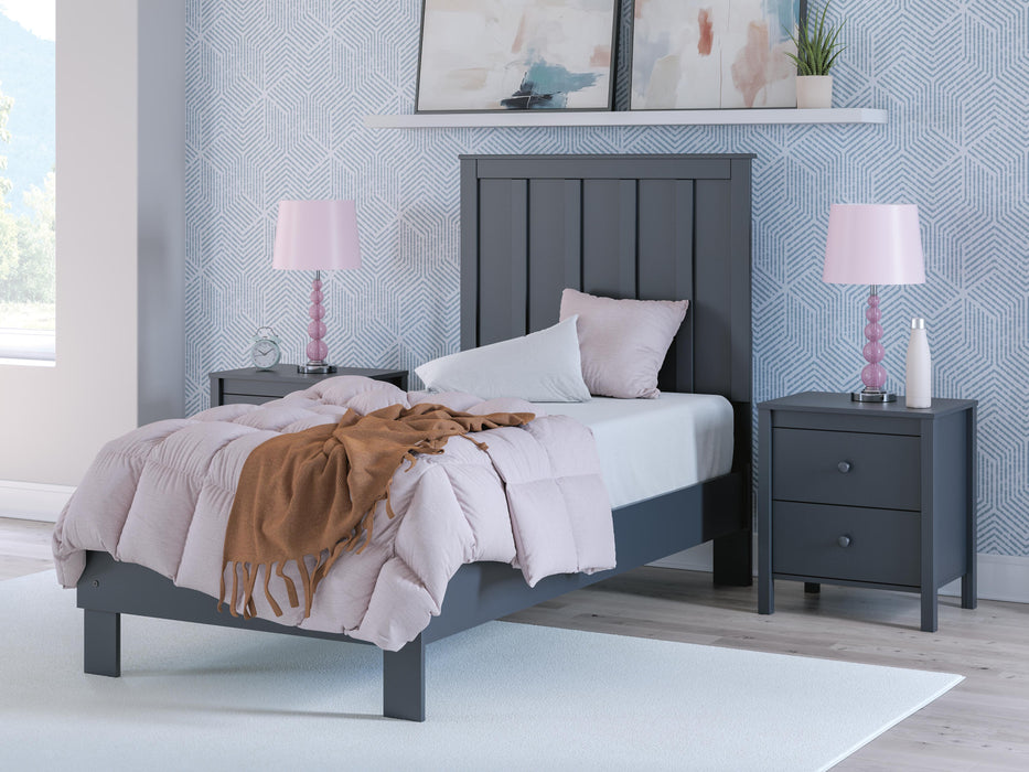 Signature Design Navy Blue Twin Platform Bed