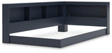 Signature Design Navy Blue Twin Bookcase Storage Bed