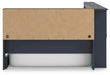 Signature Design Navy Blue Twin Bookcase Storage Bed