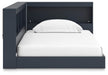 Signature Design Navy Blue Twin Bookcase Storage Bed
