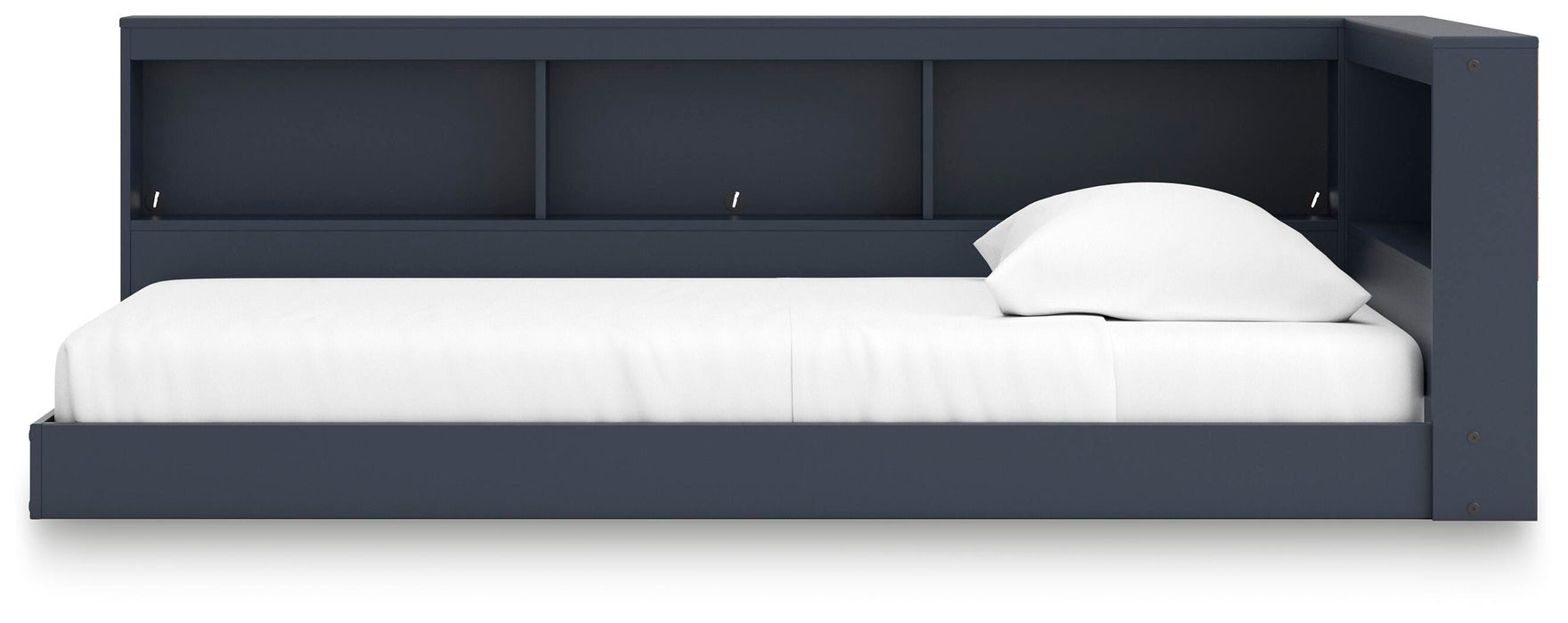 Signature Design Navy Blue Twin Bookcase Storage Bed