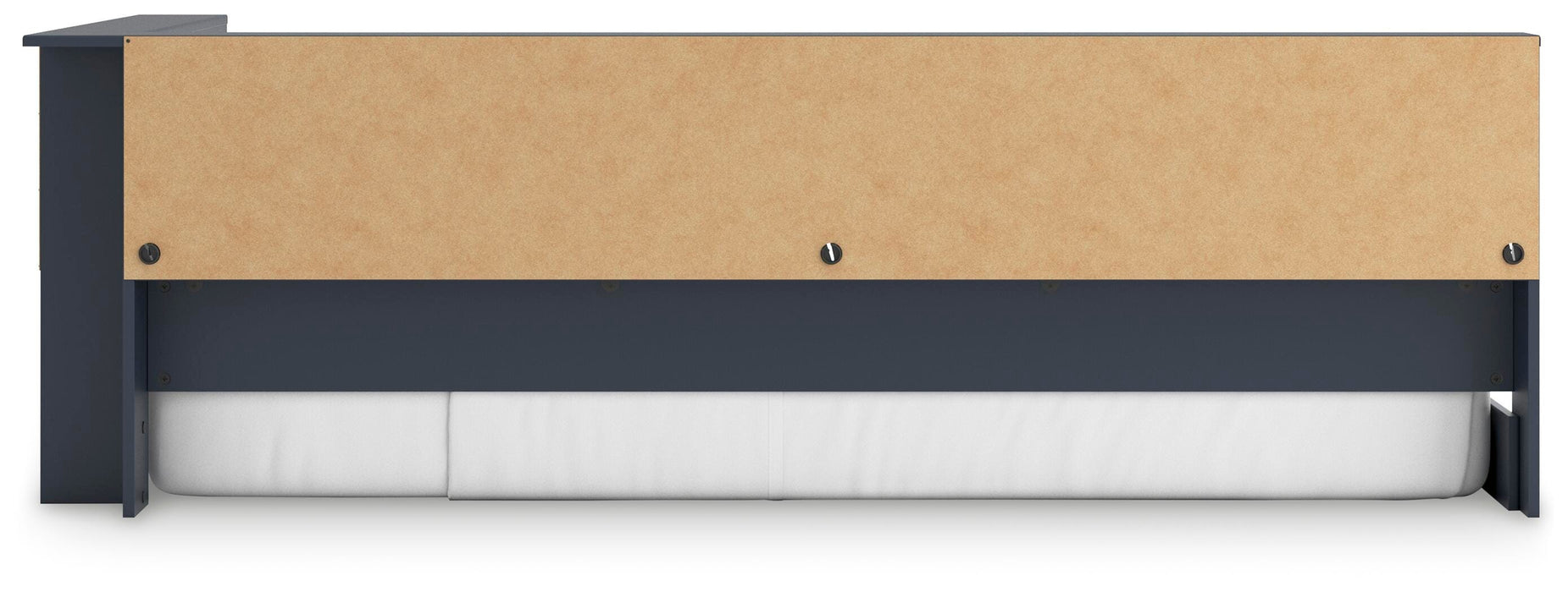Signature Design Navy Blue Twin Bookcase Storage Bed