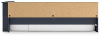 Signature Design Navy Blue Twin Bookcase Storage Bed