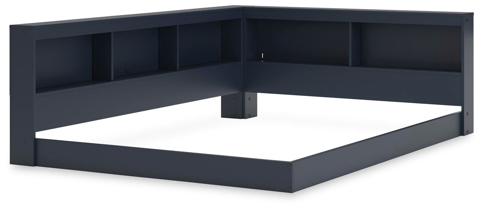 Signature Design Navy Blue Full Bookcase Storage Bed