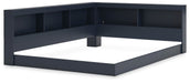 Signature Design Navy Blue Full Bookcase Storage Bed