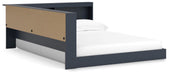 Signature Design Navy Blue Full Bookcase Storage Bed