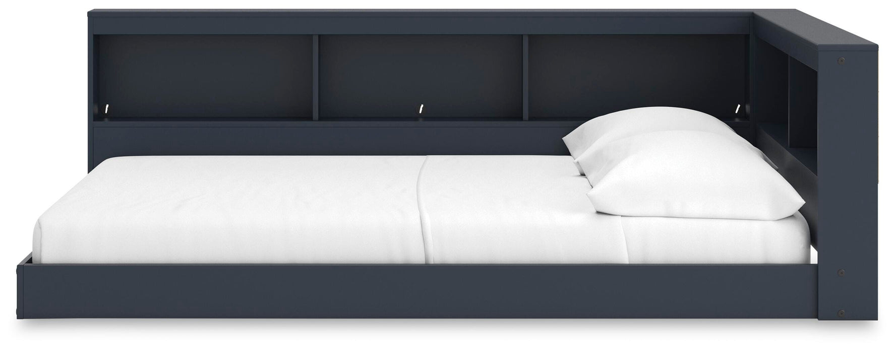 Signature Design Navy Blue Full Bookcase Storage Bed