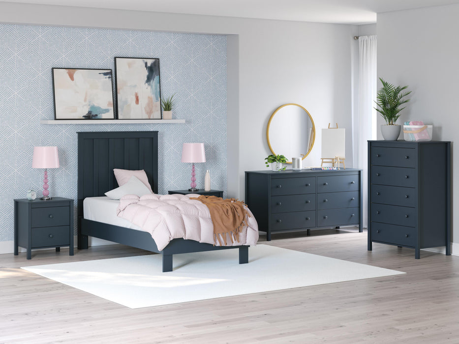 Signature Design Navy Blue Twin Platform Bed