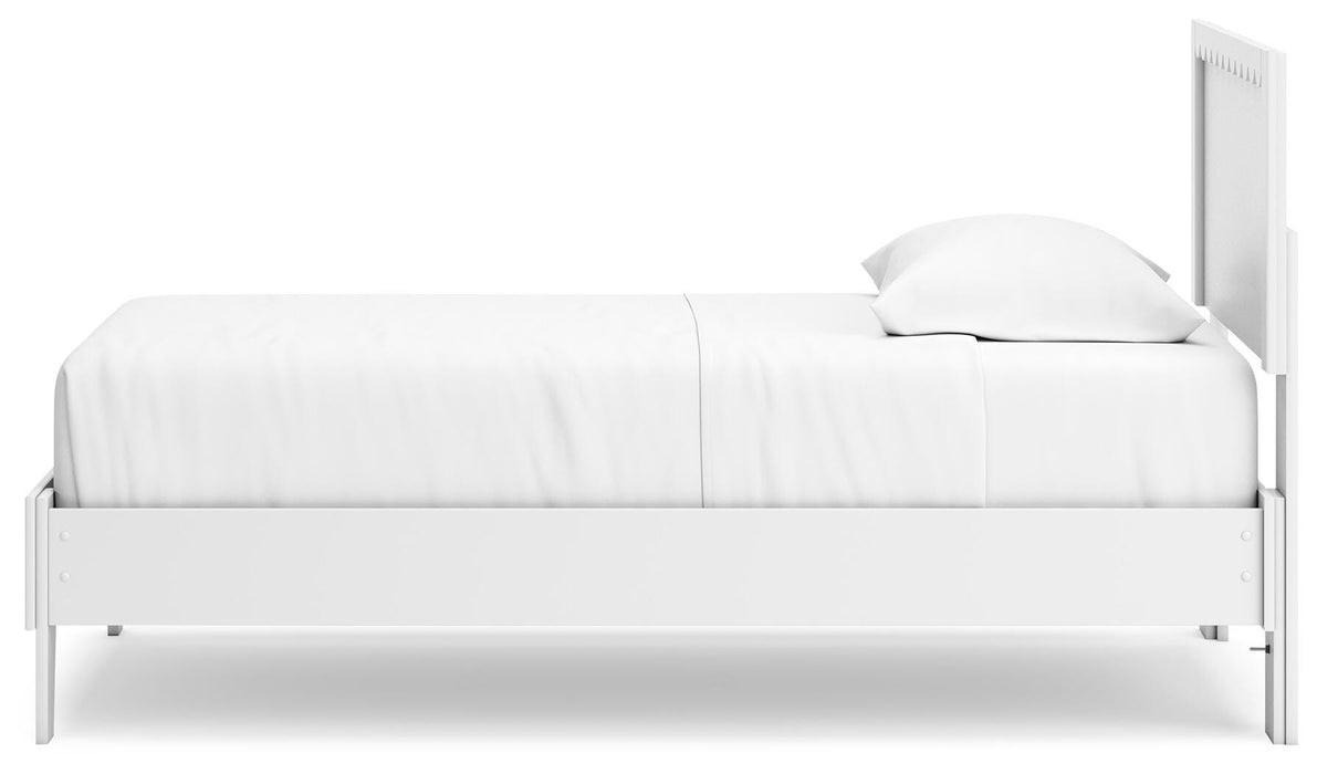 Signature Design White Twin Panel Platform Bed