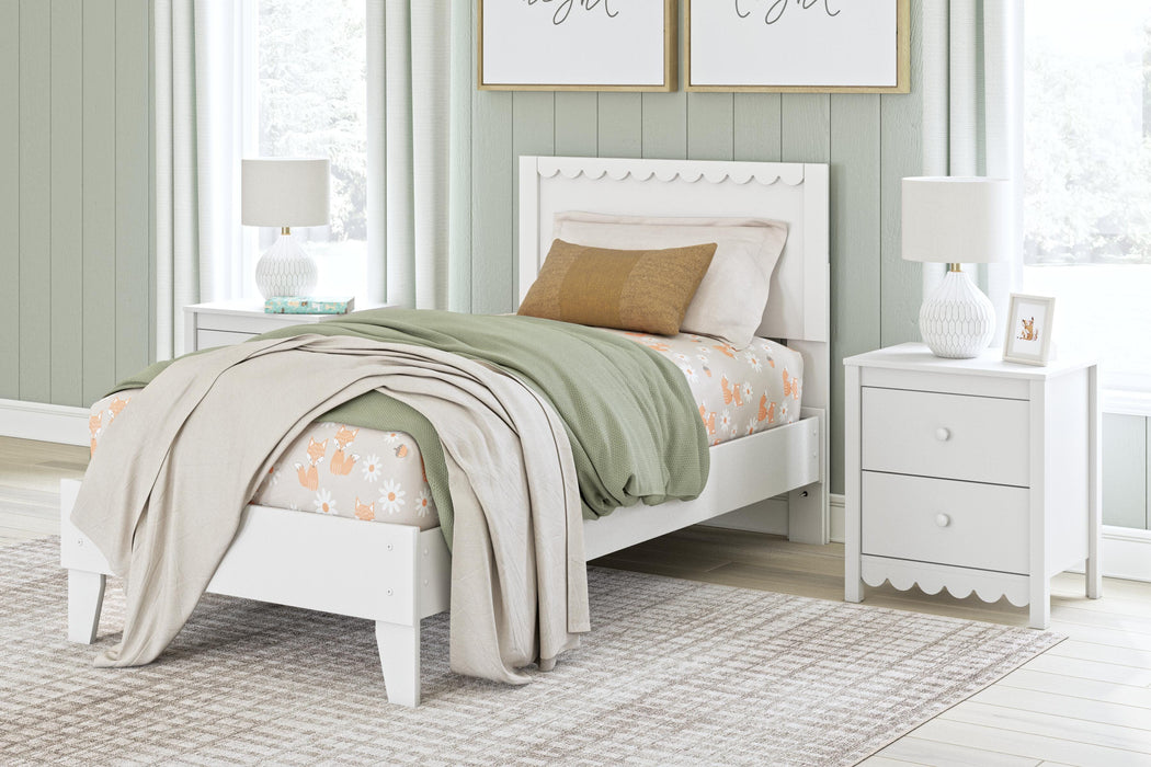 Signature Design White Twin Panel Platform Bed
