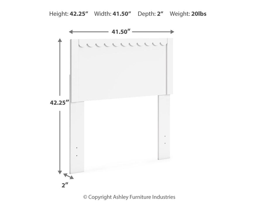 Signature Design White Twin Panel Headboard