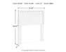 Signature Design White Twin Panel Headboard