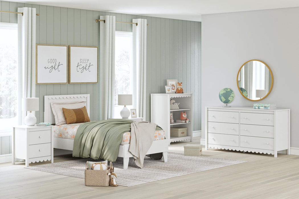 Signature Design White Twin Panel Platform Bed