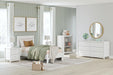 Signature Design White Twin Panel Platform Bed