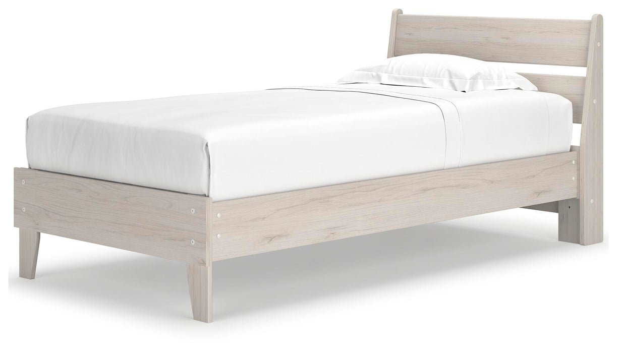 Signature Design Natural Twin Panel Platform Bed