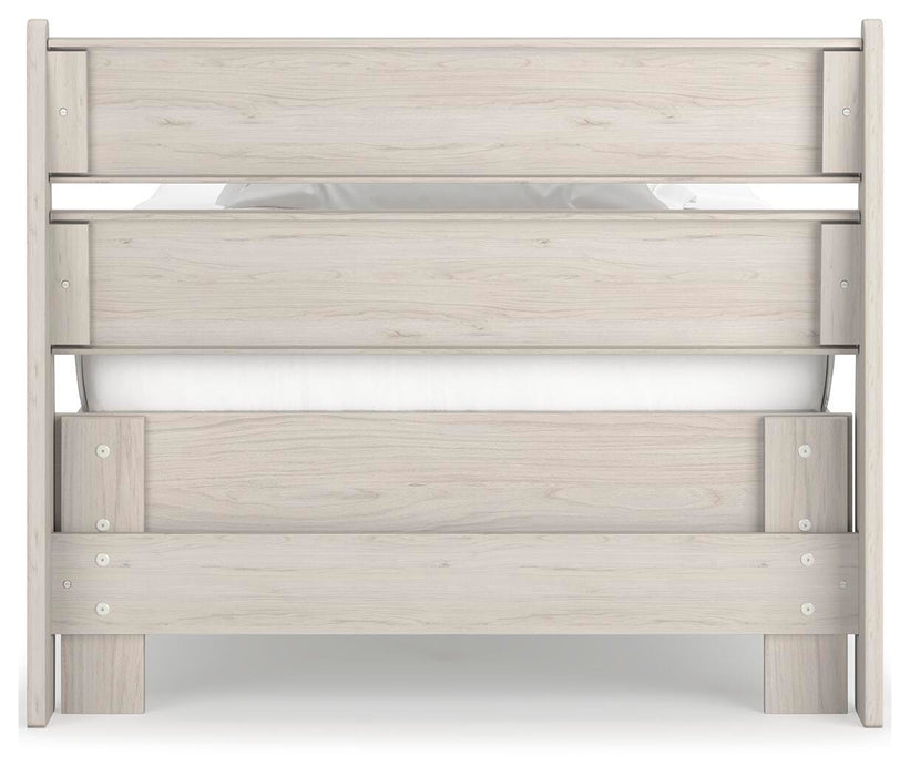 Signature Design Natural Twin Panel Platform Bed