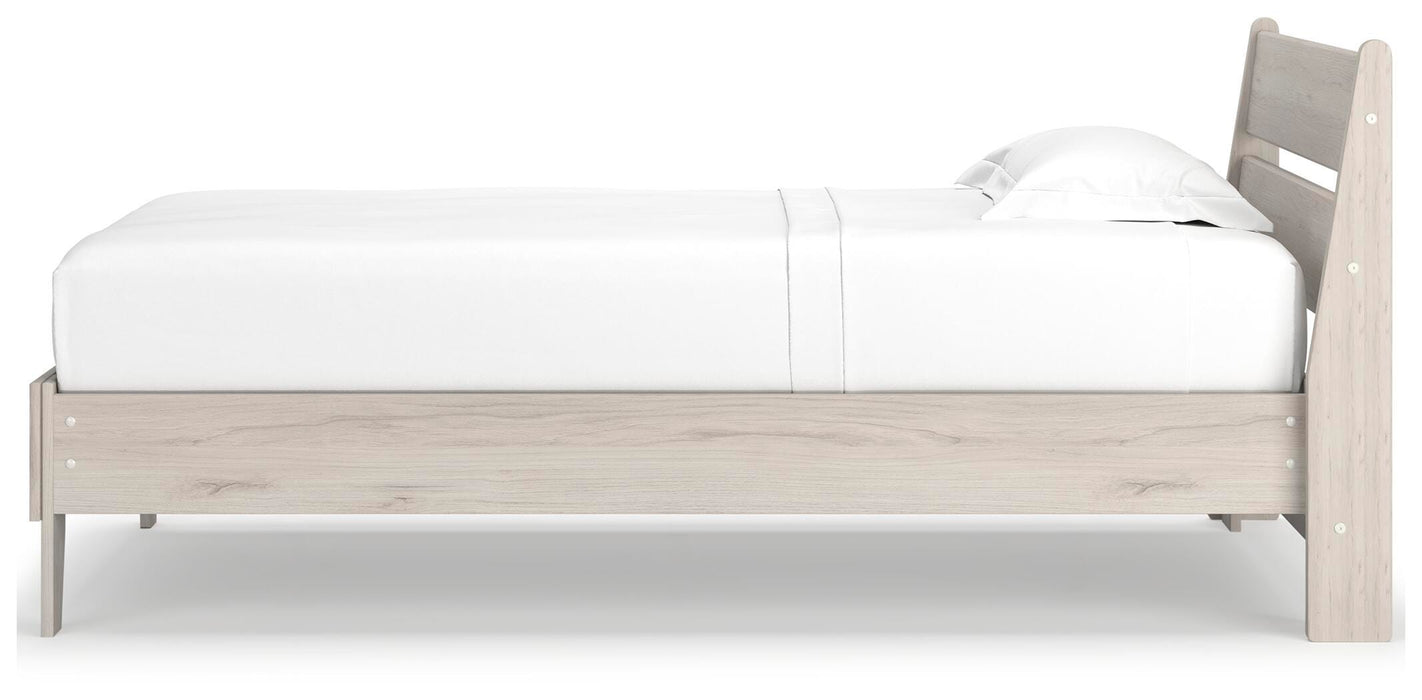 Signature Design Natural Twin Panel Platform Bed