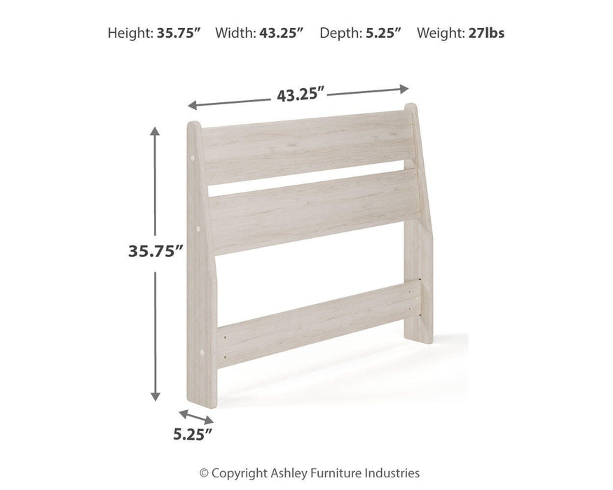 Signature Design Light Natural Twin Panel Headboard