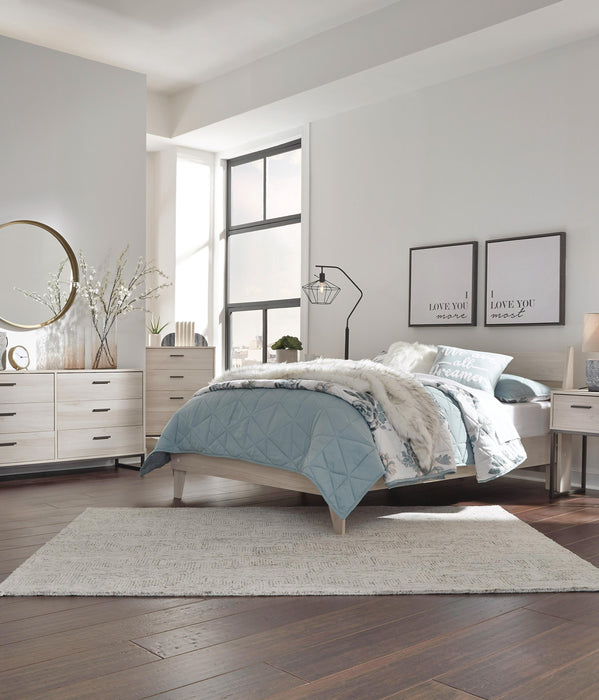 Signature Design Natural Full Panel Platform Bed