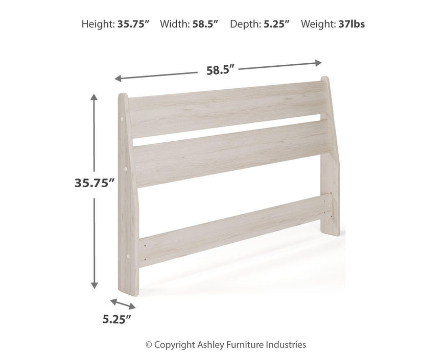 Signature Design Light Natural Full Panel Headboard