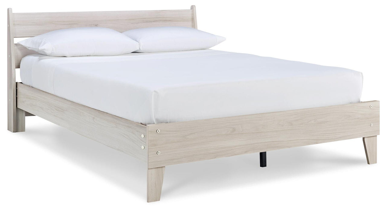 Signature Design Natural Queen Panel Platform Bed