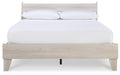Signature Design Natural Queen Panel Platform Bed