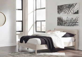 Signature Design Natural Queen Panel Platform Bed