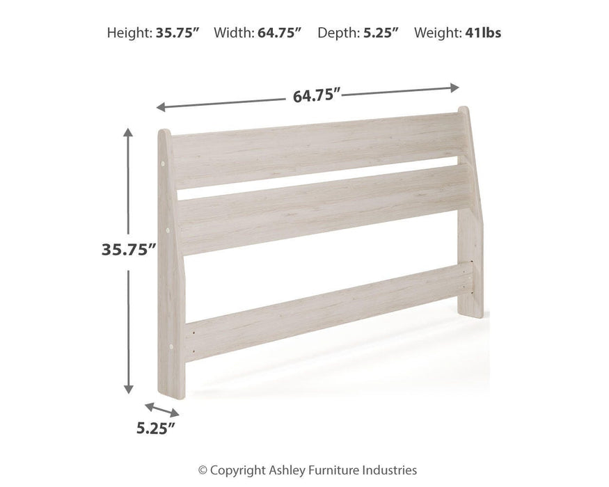 Signature Design Light Natural Queen Panel Headboard