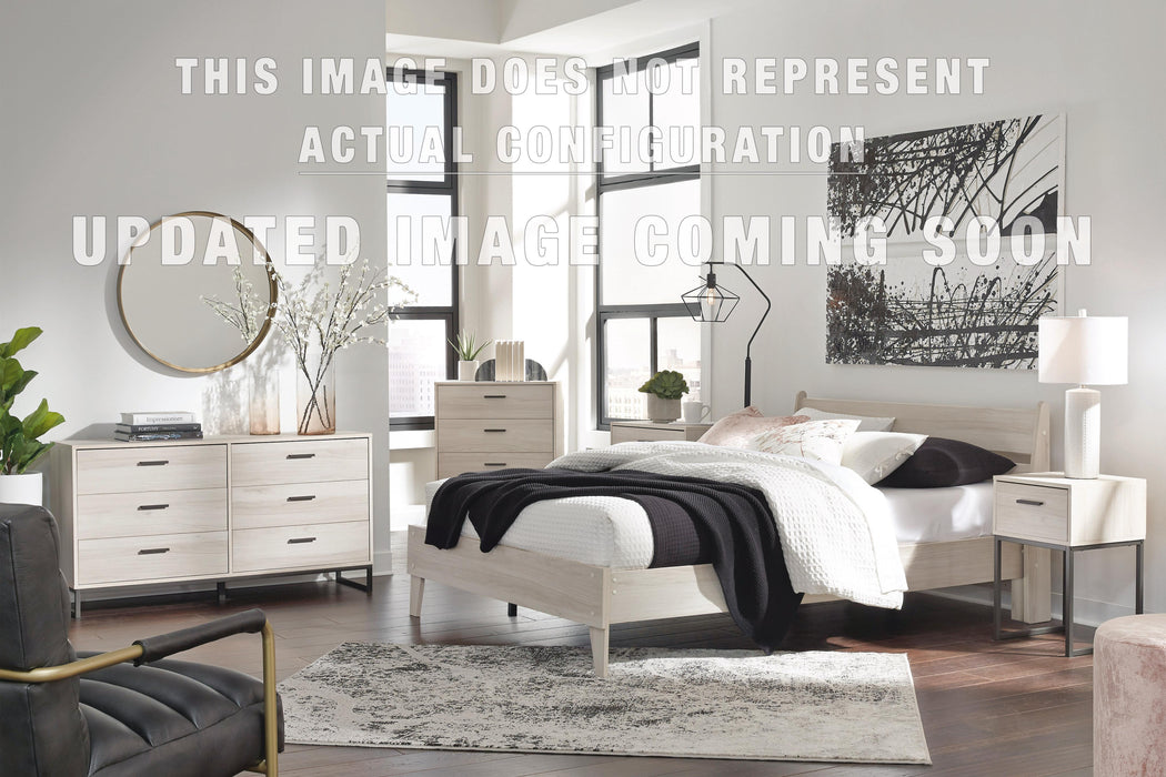 Signature Design Natural Queen Panel Platform Bed