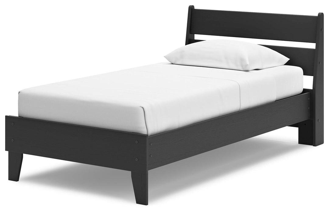 Signature Design Black Twin Panel Platform Bed