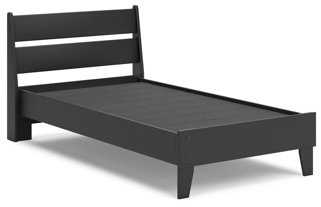 Signature Design Black Twin Panel Platform Bed