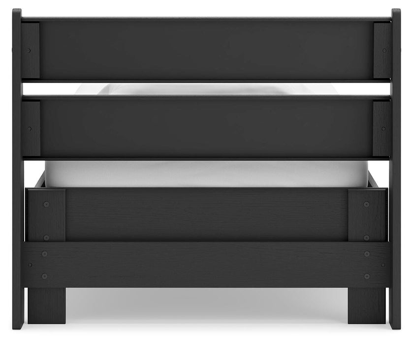Signature Design Black Twin Panel Platform Bed