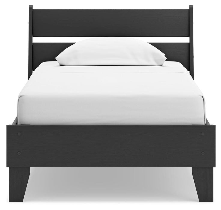 Signature Design Black Twin Panel Platform Bed