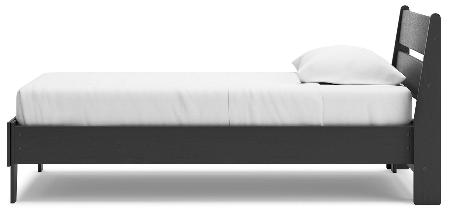 Signature Design Black Twin Panel Platform Bed