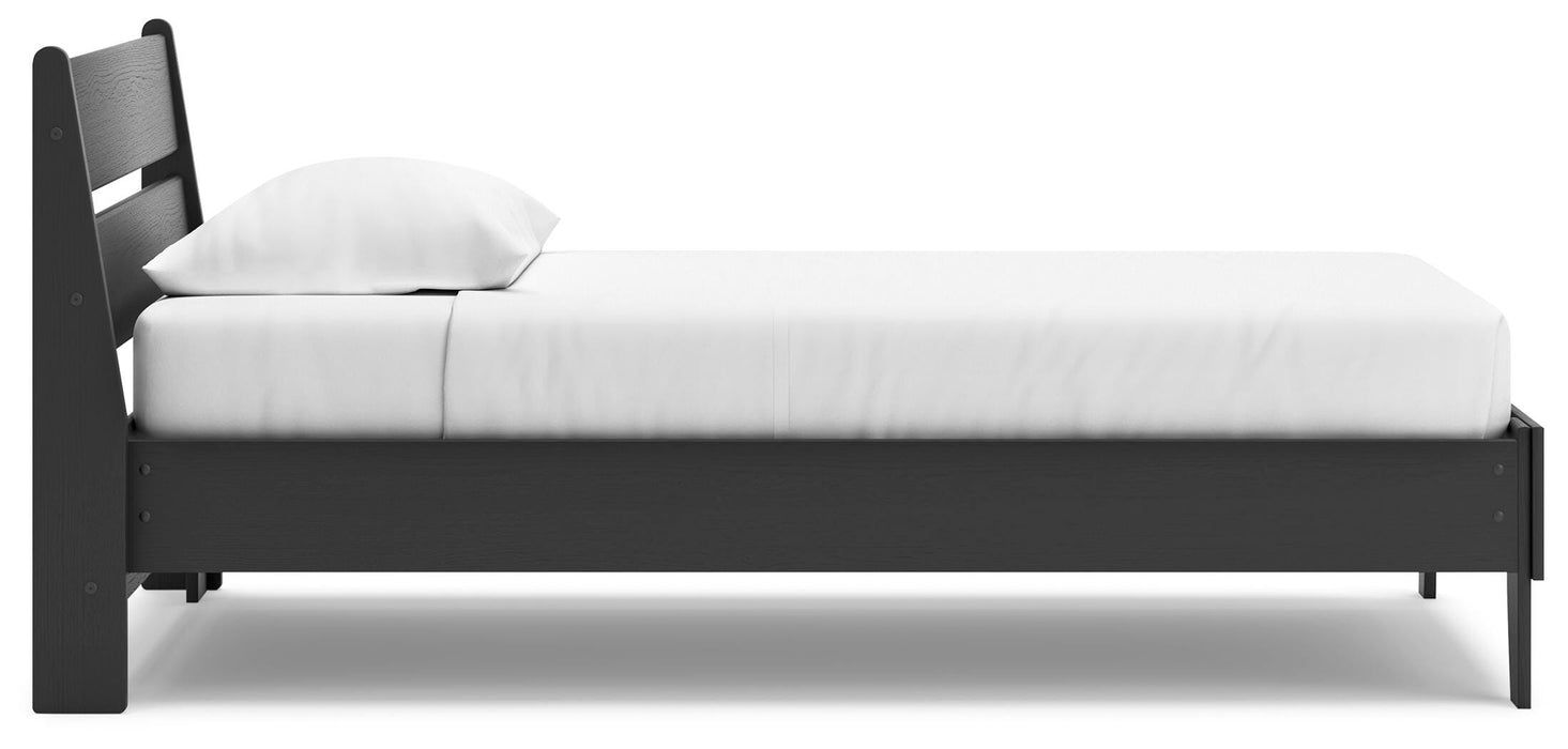 Signature Design Black Twin Panel Platform Bed