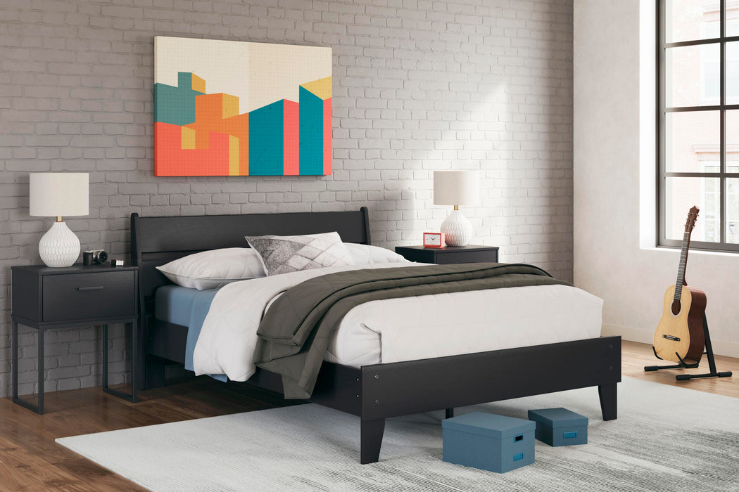 Signature Design Black Full Panel Platform Bed