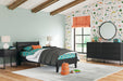 Signature Design Black Twin Panel Platform Bed