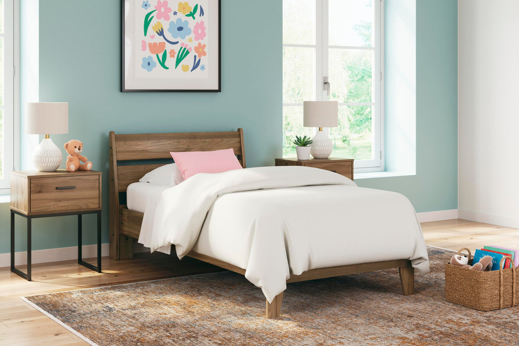 Signature Design Honey Twin Platform Panel Bed