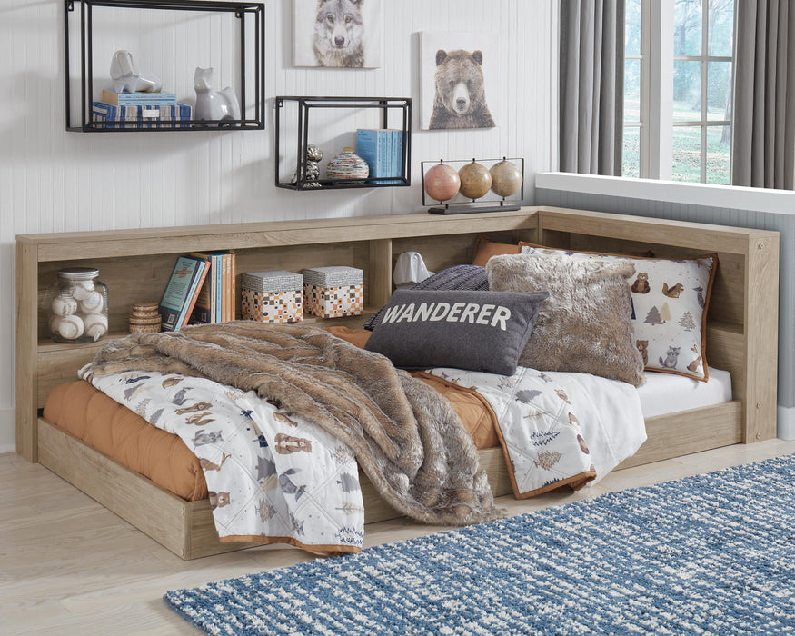 Signature Design Natural Twin Bookcase Storage Bed