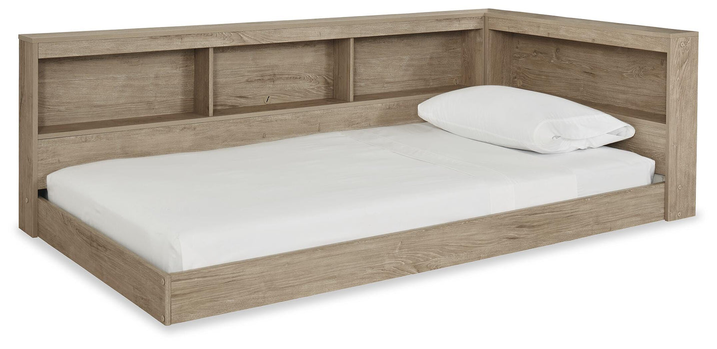 Signature Design Natural Twin Bookcase Storage Bed