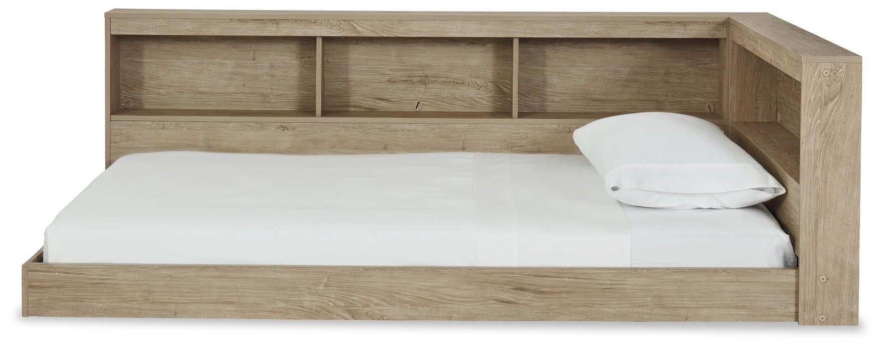 Signature Design Natural Twin Bookcase Storage Bed