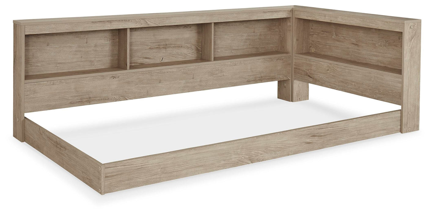 Signature Design Natural Twin Bookcase Storage Bed