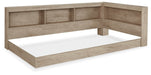Signature Design Natural Twin Bookcase Storage Bed