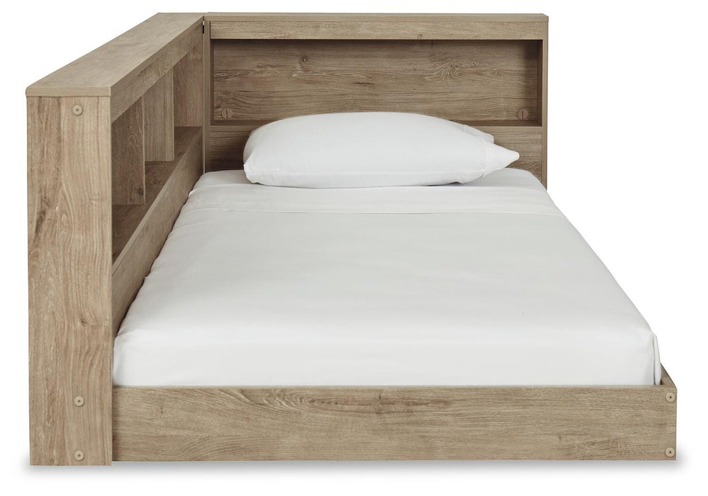Signature Design Natural Twin Bookcase Storage Bed