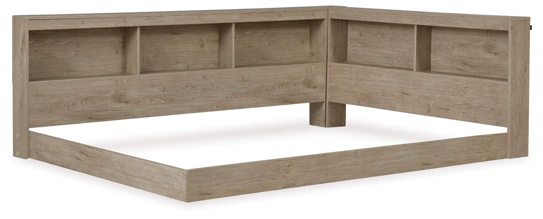 Signature Design Natural Full Bookcase Storage Bed
