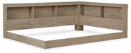 Signature Design Natural Full Bookcase Storage Bed
