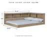 Signature Design Natural Full Bookcase Storage Bed
