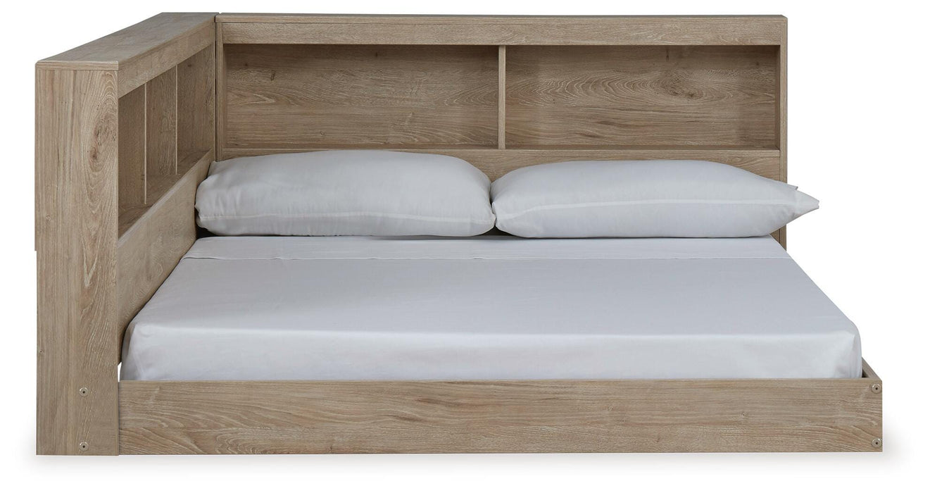 Signature Design Natural Full Bookcase Storage Bed